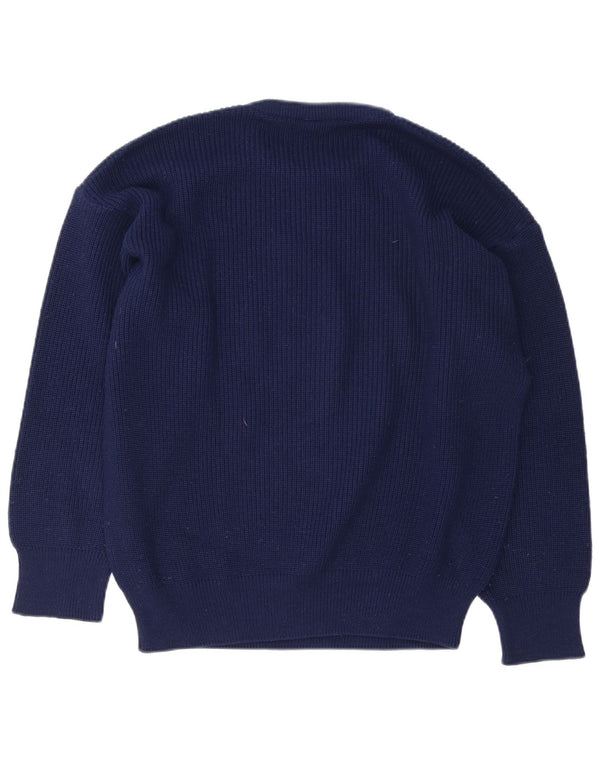 Dolomiten Mens Crew Neck Jumper Sweater IT 48 Medium Navy Blue