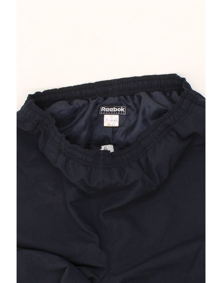REEBOK Womens Tracksuit Trousers UK 14 Large Navy Blue Polyester Vintage Reebok and Second-Hand Reebok from Messina Hembry 