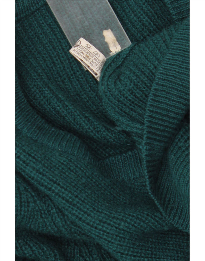 Vintage Mens Cardigan Sweater Large Green Wool