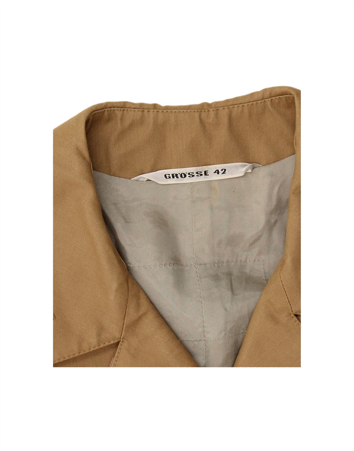 VINTAGE Womens Overcoat IT 42 Medium Beige Polyester Vintage Vintage and Second-Hand Vintage from Messina Hembry 