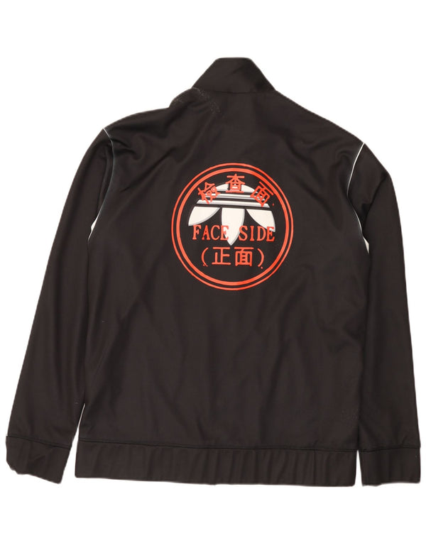 Adidas Mens Graphic Chándal Top Chaqueta Mediano Negro Poliéster