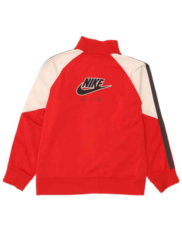 Nike Boys Graphic Tracksuit Top Jacket 10-11 Years Medium Red Colourblock