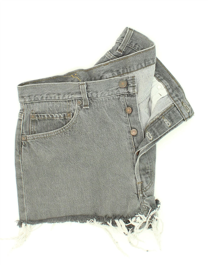 LEVI'S Womens Vintage Denim Shorts W34 Large Grey Cotton Vintage Levi's and Second-Hand Levi's from Messina Hembry 