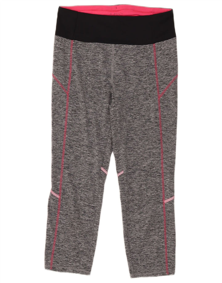 MARKS & SPENCER Womens Capri Leggings UK 10 Small Grey Colourblock