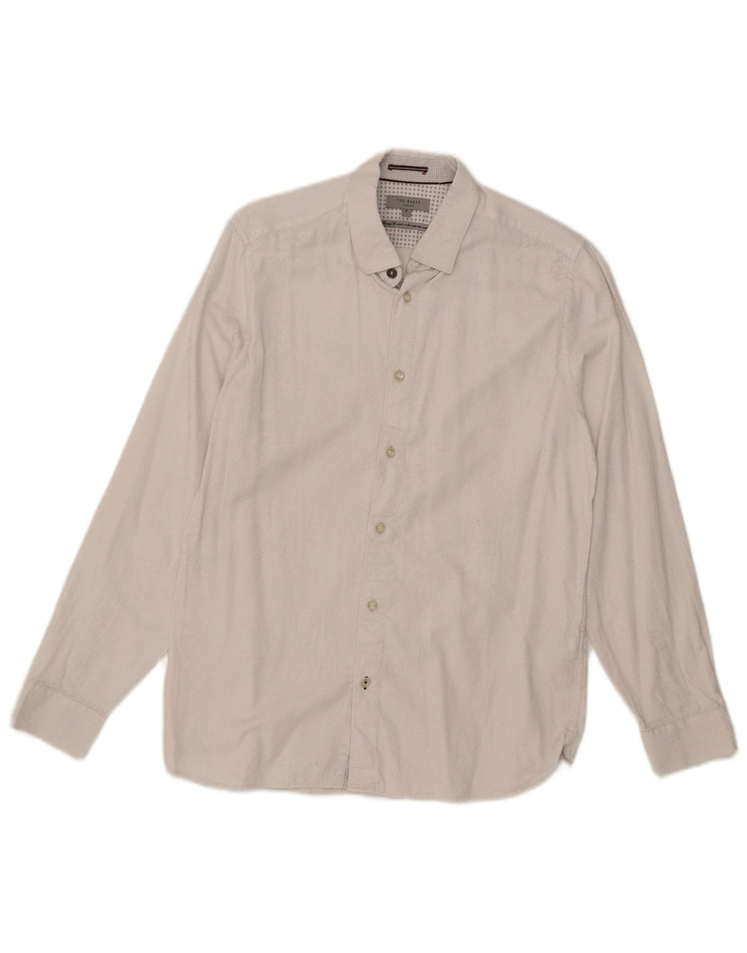 Ted Baker Herreskjorte str. 4 Large White Paisley Cotton