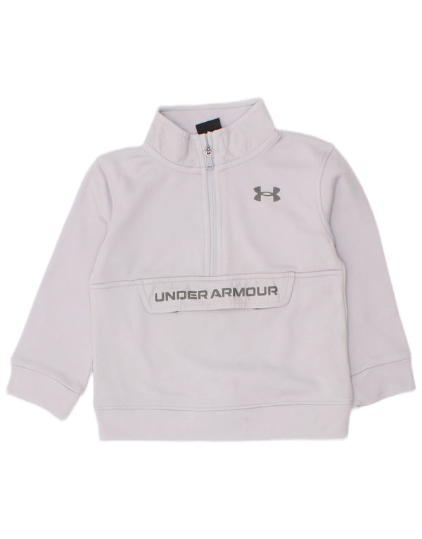 Under Armour Sweat-shirt graphique à col zippé pour bébé garçon 18-24 mois Gris