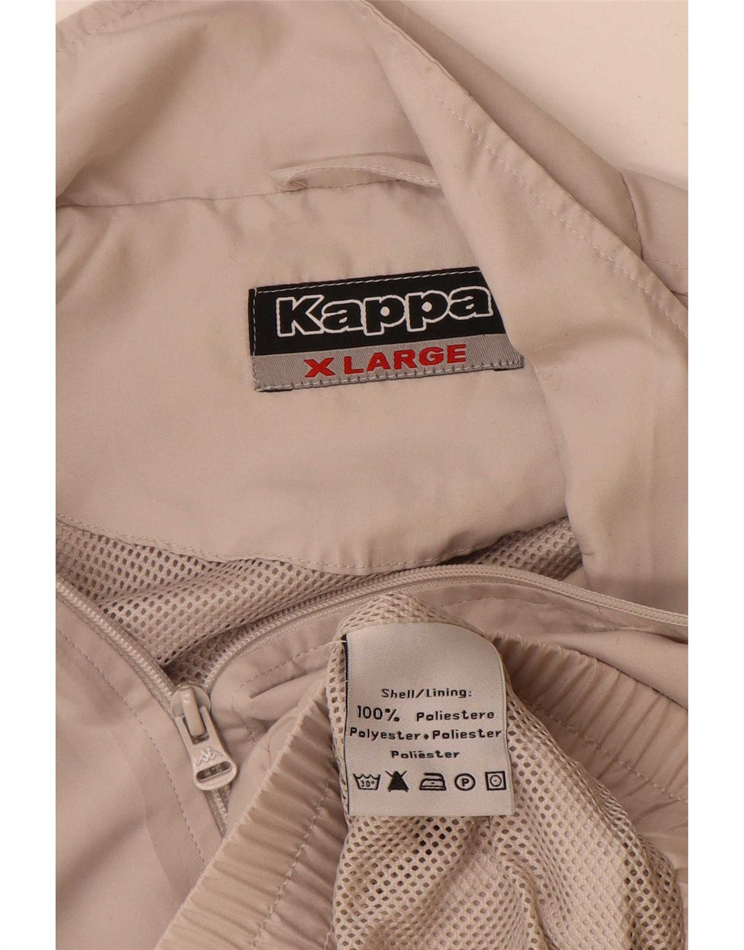 Kappa Mens Bomber Jacket UK 42 XL Beige Polyester