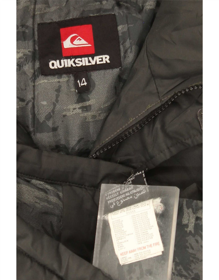 Quiksilver Boys Padded Jacket 13-14 Years Grey Polyester