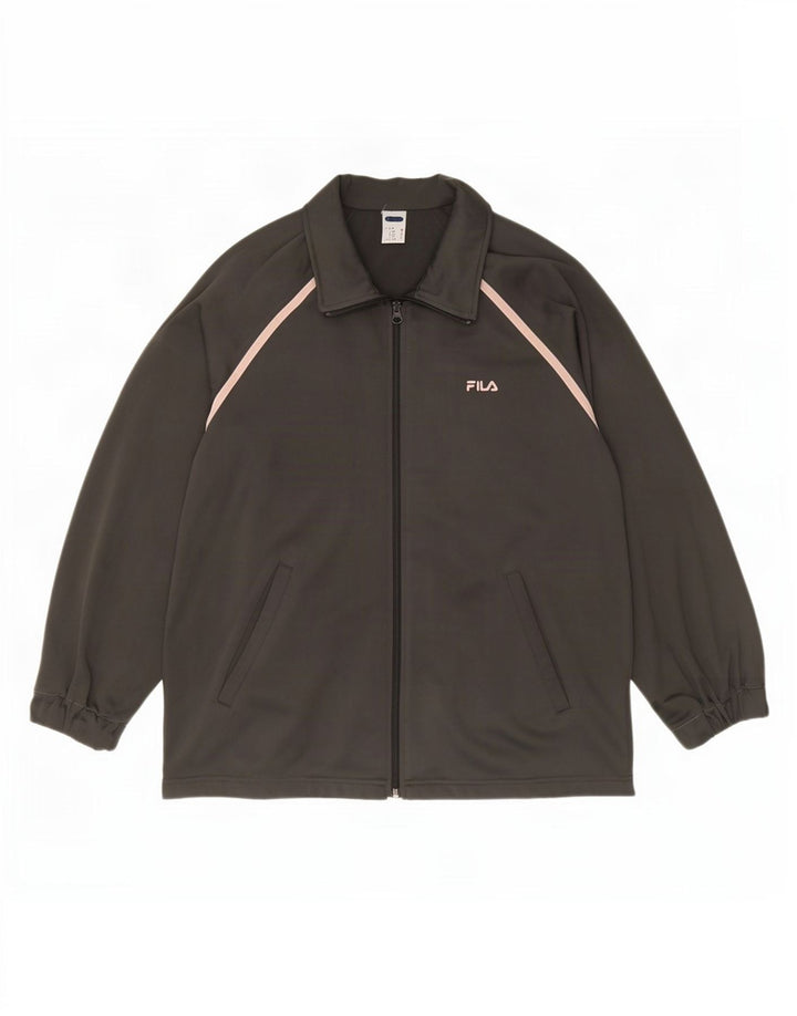 Fila Veste de Survêtement Homme Gris Moyen Polyester