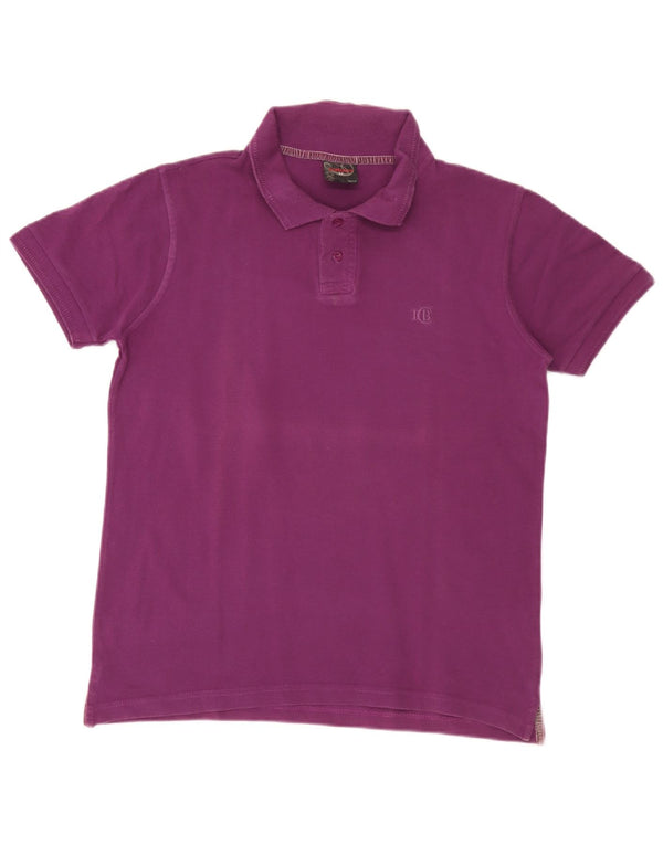 Vintage Herren Poloshirt Medium Lila Baumwolle