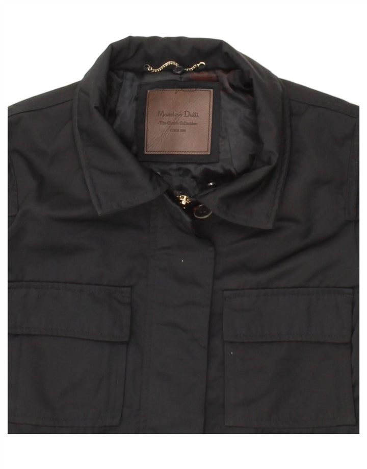 MASSIMO DUTTI Womens Utility Jacket UK 10 Small Black Polyester Vintage Massimo Dutti and Second-Hand Massimo Dutti from Messina Hembry 