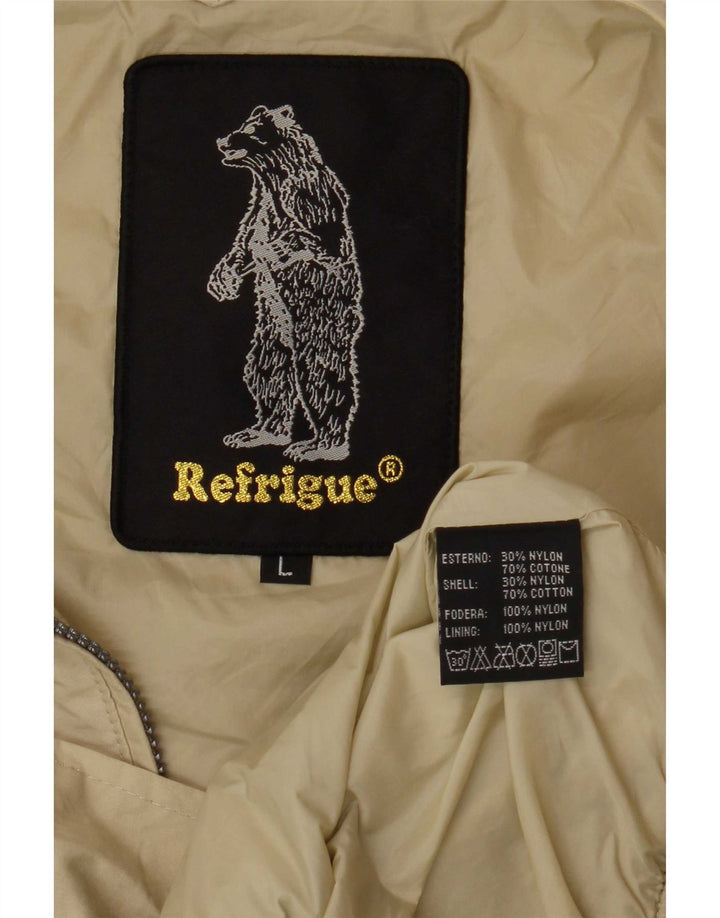 Ανδρικό Bomber Jacket Refrigue UK 40 Large Beige Βαμβακερό