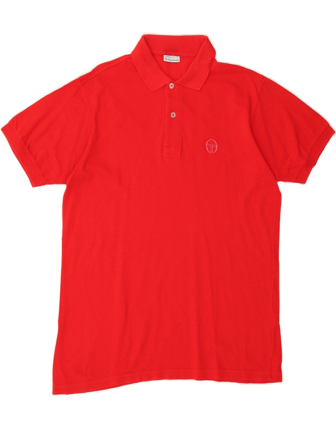 SERGIO TACCHINI Mens Polo Shirt IT 50 Medium Red Cotton Vintage Sergio Tacchini and Second-Hand Sergio Tacchini from Messina Hembry 