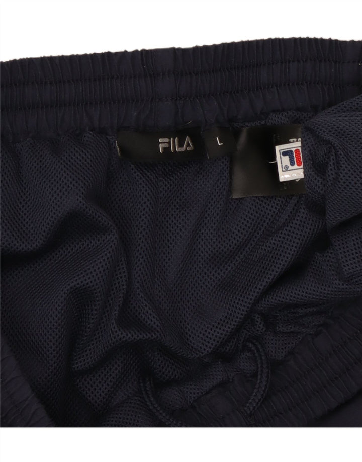Fila Mens Tracksuit Trousers Large  Navy Blue Polyester