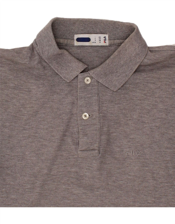 FILA Mens Polo Shirt IT 46 Small Grey Cotton Vintage Fila and Second-Hand Fila from Messina Hembry 