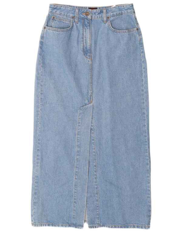 Lee Womens Maxi Denim Skirt W28 Medium Blue Cotton