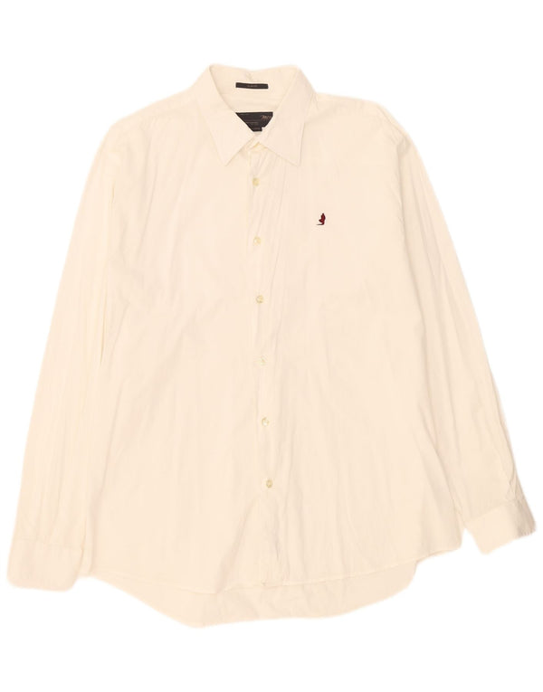 Ανδρικό πουκάμισο Marlboro Classics Slim Fit 2XL από λευκό βαμβακερό