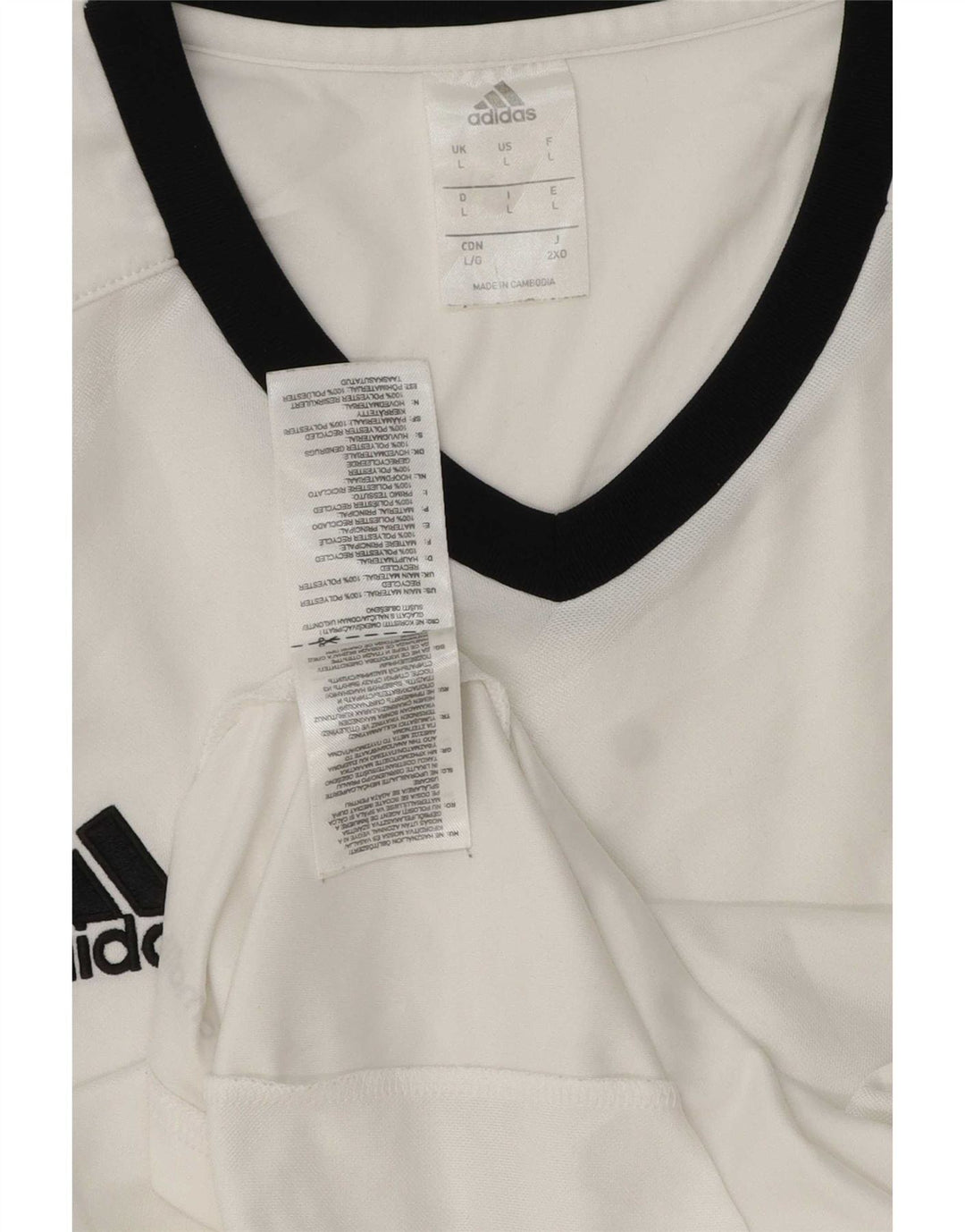 Adidas Mens Climalite T-Shirt Top Large White Polyester