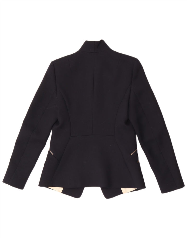 Reiss Chaqueta tipo blazer de 1 botón para mujer UK 10 Small Poliéster azul marino