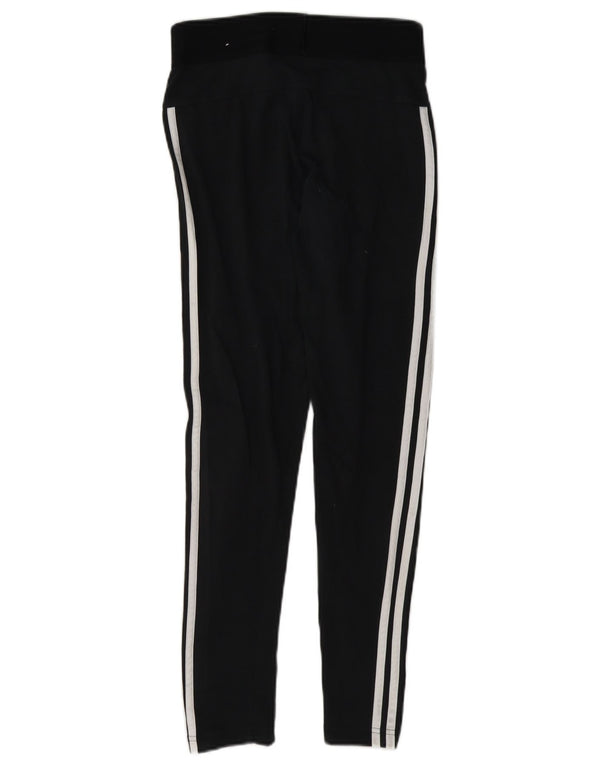 Adidas Damen Slim Fit Leggings UK 8/10 Small Schwarz Baumwolle