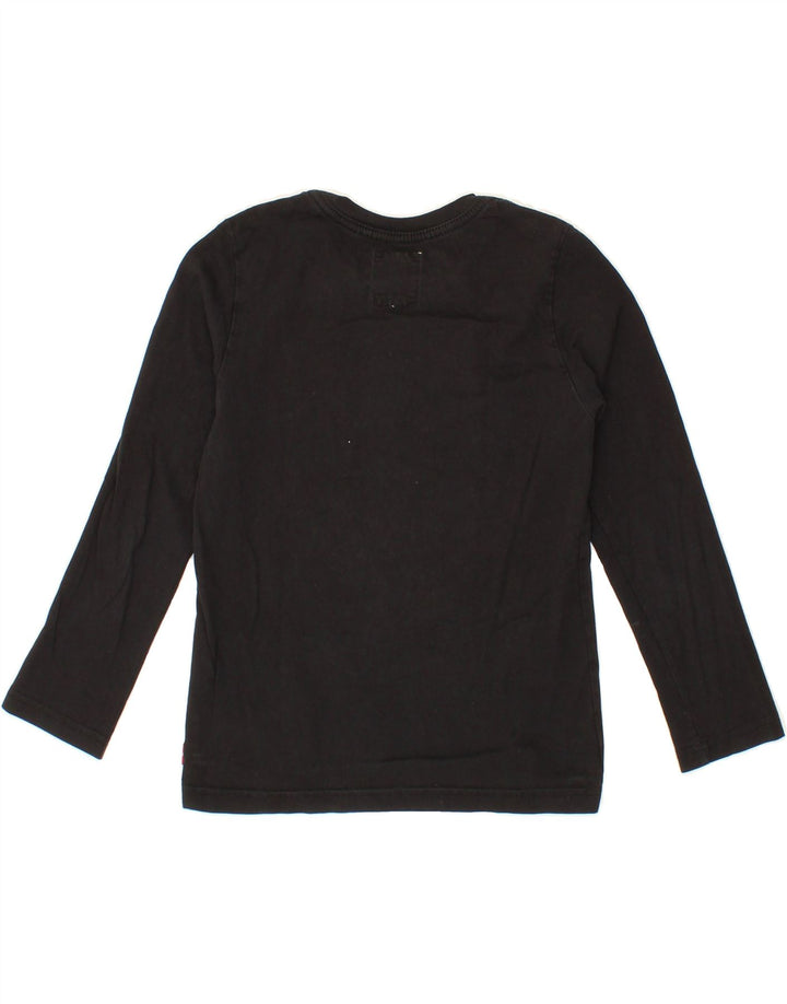 LEVI'S Boys Graphic Top Long Sleeve 9-10 Years Black Vintage Levi's and Second-Hand Levi's from Messina Hembry 