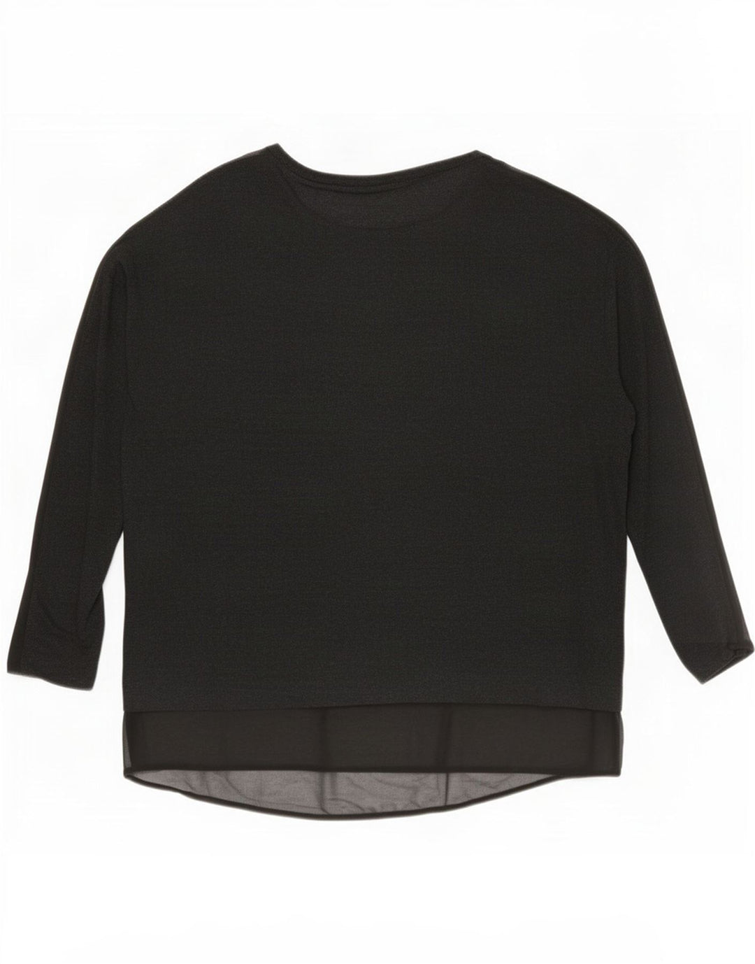 Zara Womens Oversized Top Long Sleeve UK 14 Medium Black Viscose