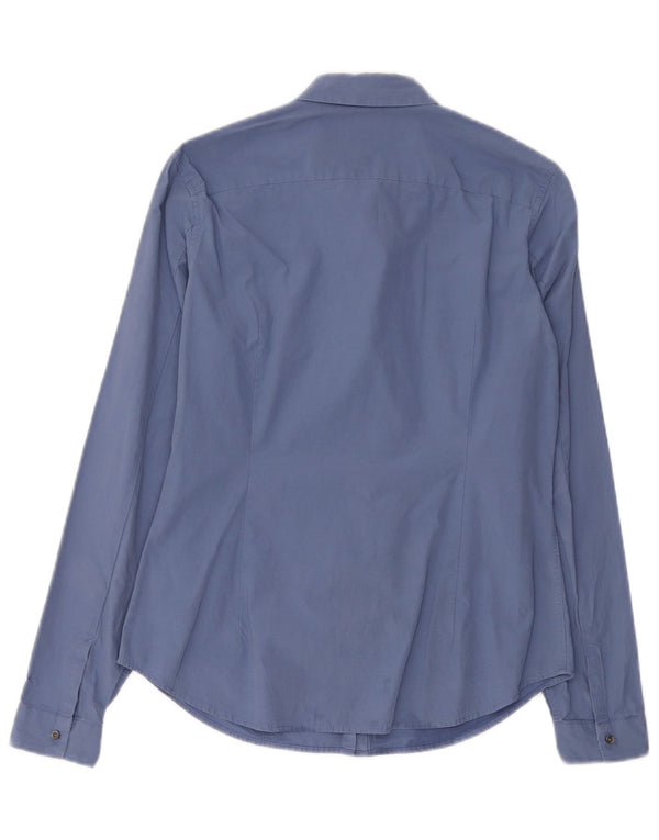 Timberland Chemise Slim Fit pour Femme UK 14 Large Bleu