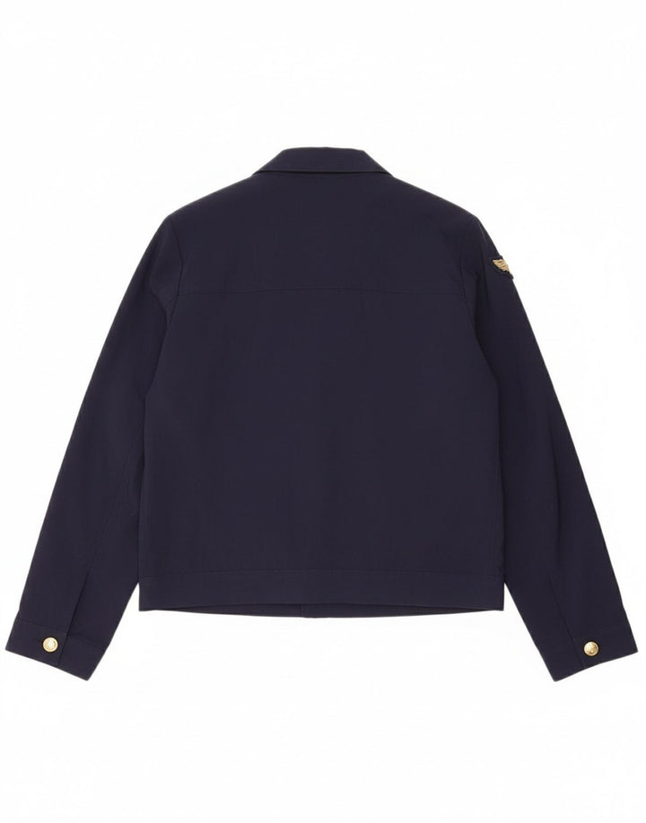 ROCCOBAROCCO Womens Military Jacket IT 42 Medium Navy Blue Viscose