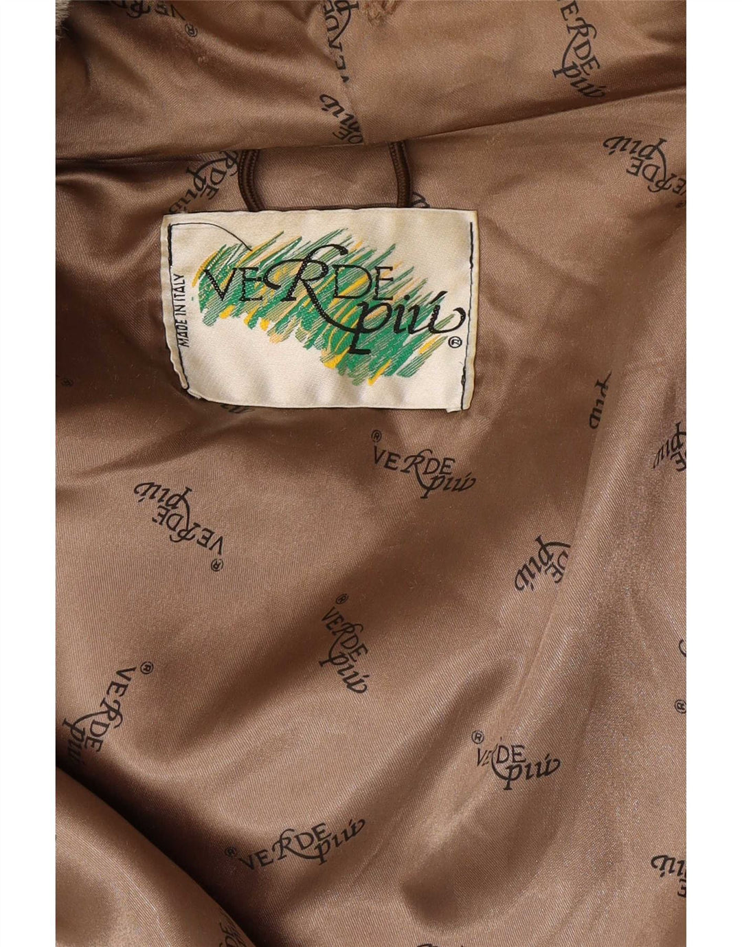 Verde Piu Manteau à capuche surdimensionné pour femme IT 42 Beige moyen géométrique
