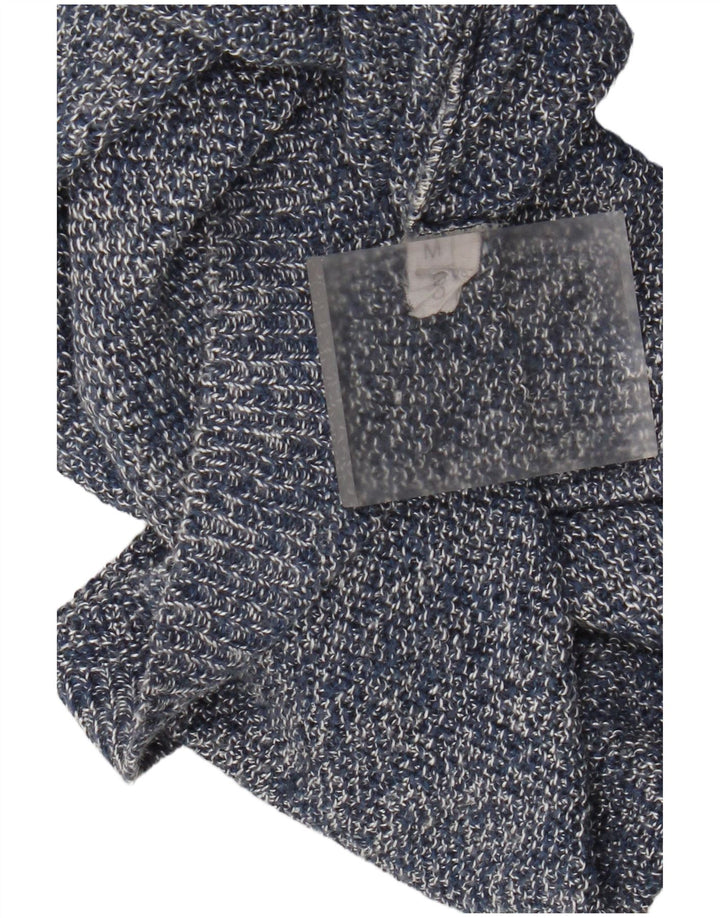 Vintage Womens Oversized Oversized Vest Tank Top UK 14 Medium Blue Flecked