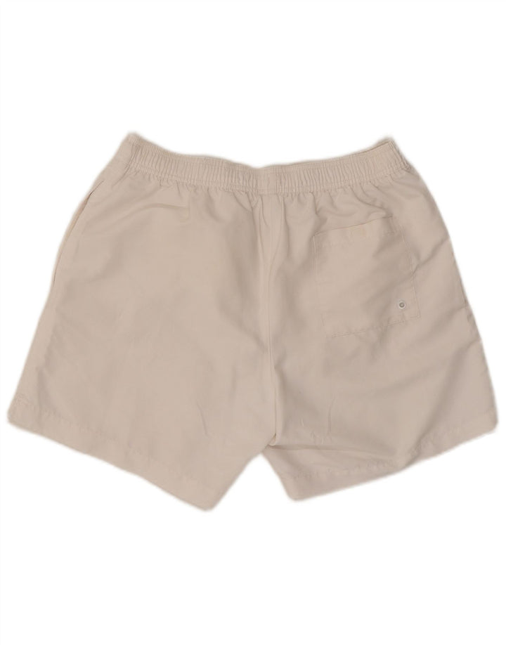 Calvin Klein Mens Graphic Swimming Shorts Medium  White Polyester