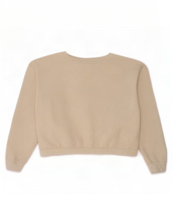 Fila Girls Crop Graphic Sweatshirt Jumper 15-16 år Beige Bomuld