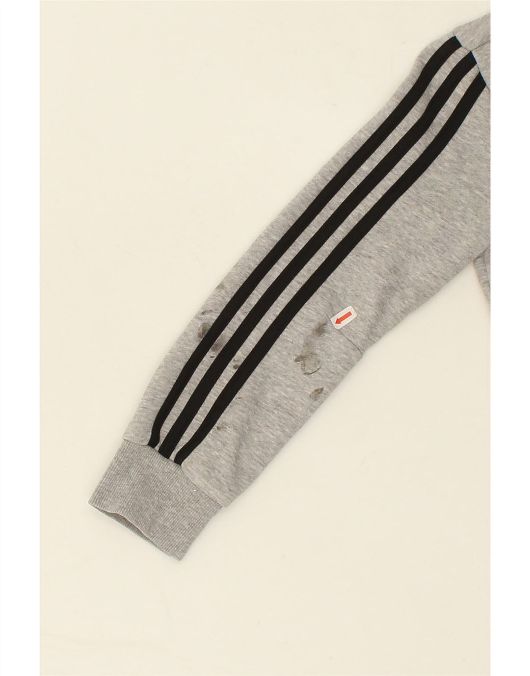 ADIDAS Boys Zip Hoodie Sweater 7-8 Years Grey Cotton Vintage Adidas and Second-Hand Adidas from Messina Hembry 
