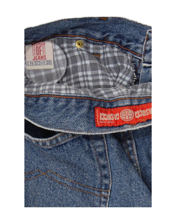 Casucci Mens Straight Jeans W32 L25 Blue Polyester