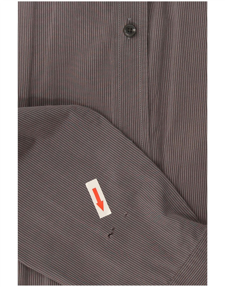 Calvin Klein Mens Slim Fit Shirt Medium Grey Striped