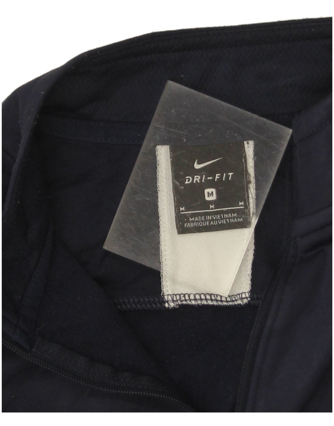 Nike Mens Dri Fit Pullover Tracksuit Top Medium Navy Blue Colourblock