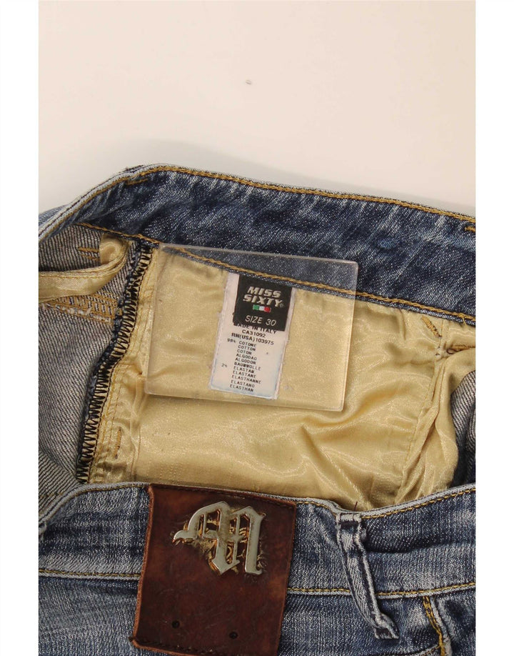 Miss Sixty Damen Marvel Denim Shorts W30 Mittelblaue Baumwolle