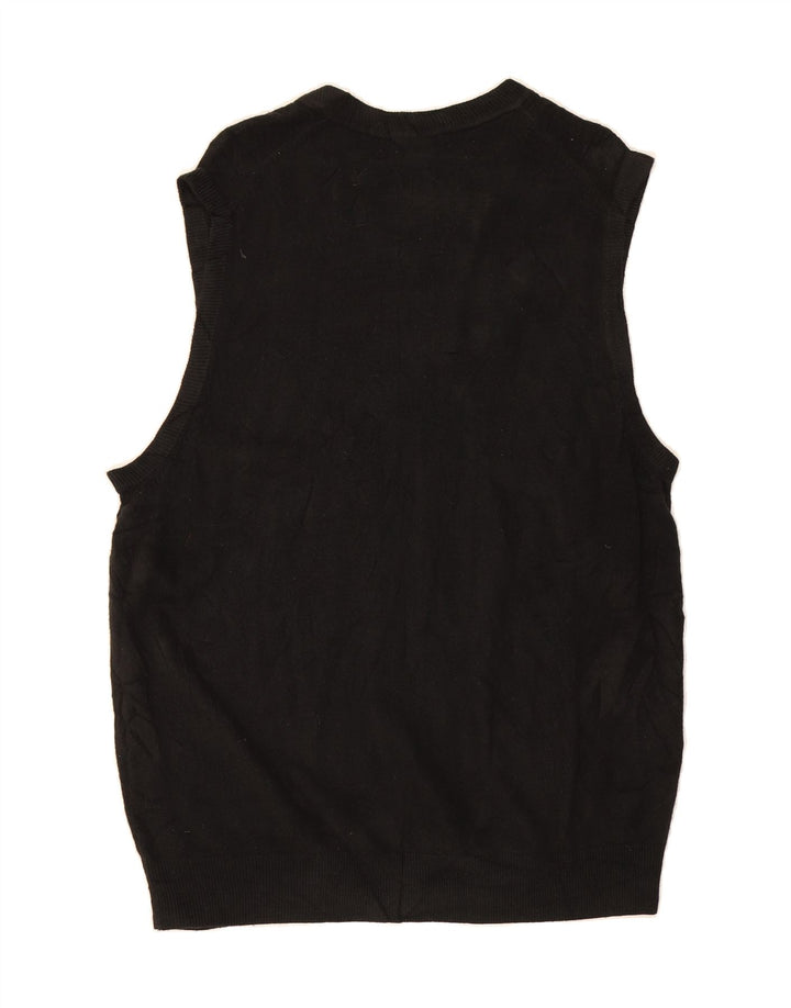 DOCKERS Mens Vest Tank Top 2XL Black Acrylic Vintage Dockers and Second-Hand Dockers from Messina Hembry 