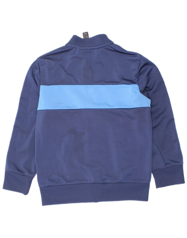Adidas Jungen-Trainingsanzug-Top-Jacke, 5–6 Jahre, marineblaues Farbblock-Polyester