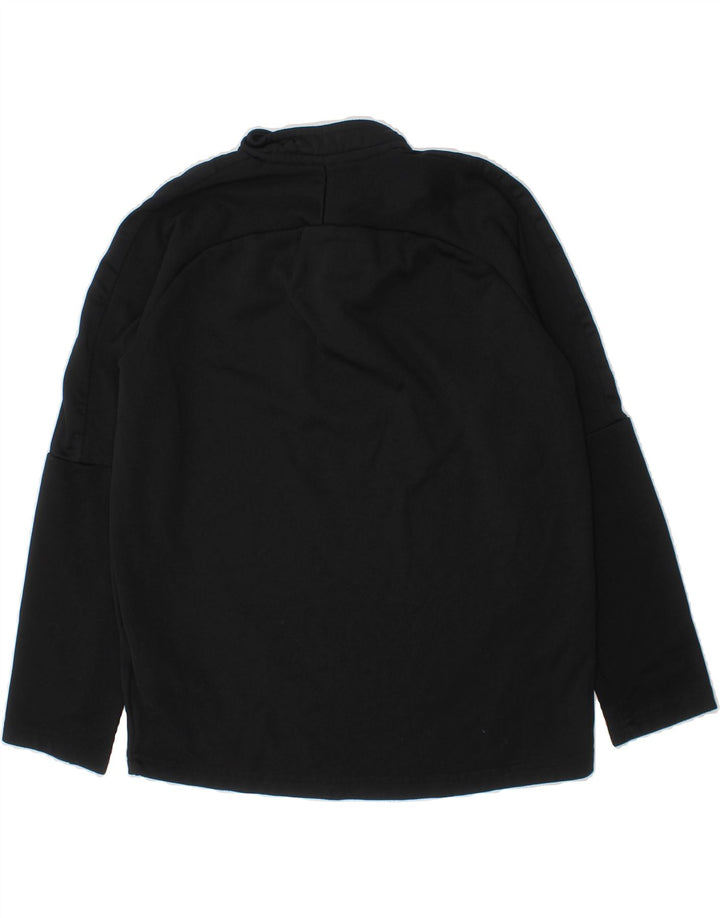 NIKE Boys Dri Fit Zip Neck Pullover Tracksuit Top 8-9 Years Small Black Vintage Nike and Second-Hand Nike from Messina Hembry 