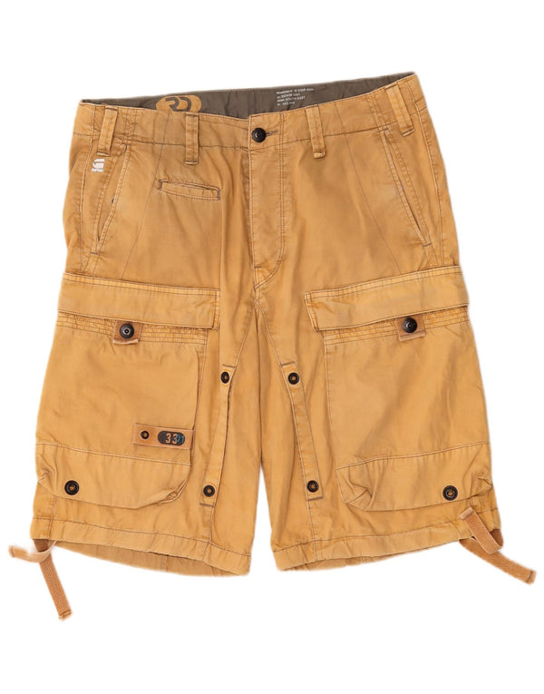 G-Star Mens Graphic Cargo Shorts W32 Medium Beige Cotton
