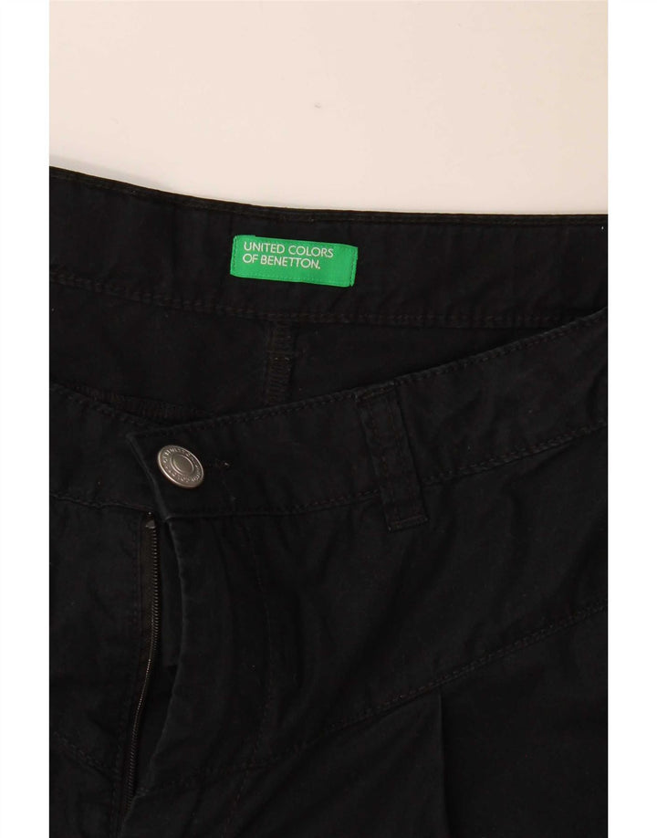 Benetton Womens Denim Shorts W28 Medium Black