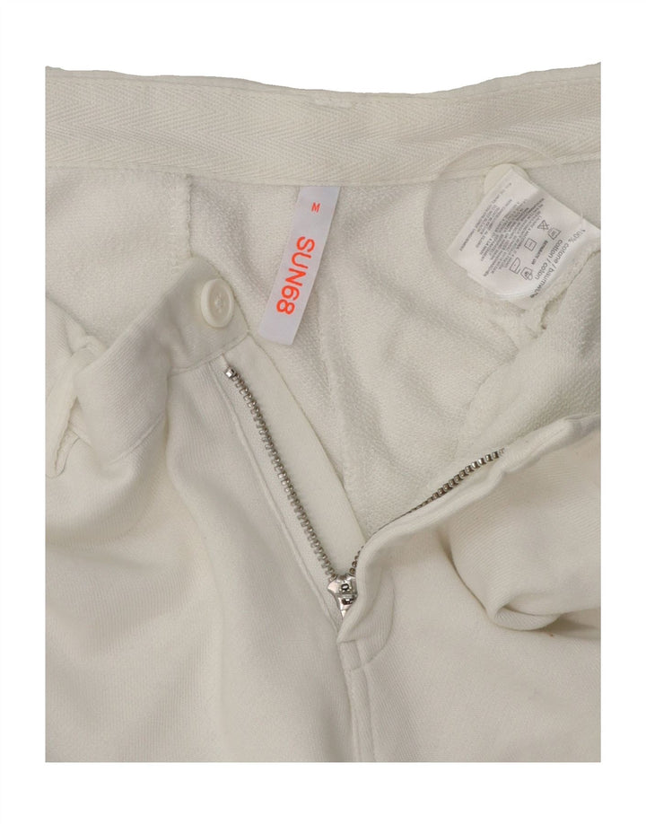SUN68 Womens Slim Chino Trousers Medium W32 L29 White Cotton Vintage Sun68 and Second-Hand Sun68 from Messina Hembry 