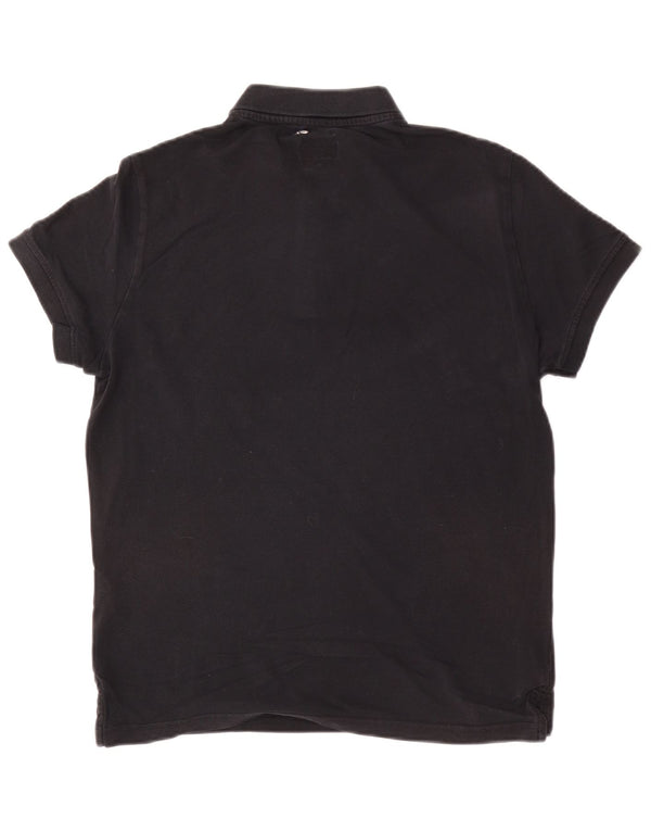 Armani Jeans Mens Custom Fit pólóing közepes fekete pamut