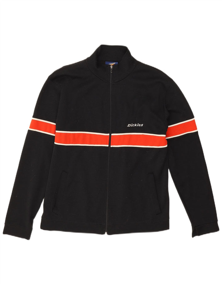 Dickies Mens Tracksuit Top Jacket Medium Black Colourblock Cotton
