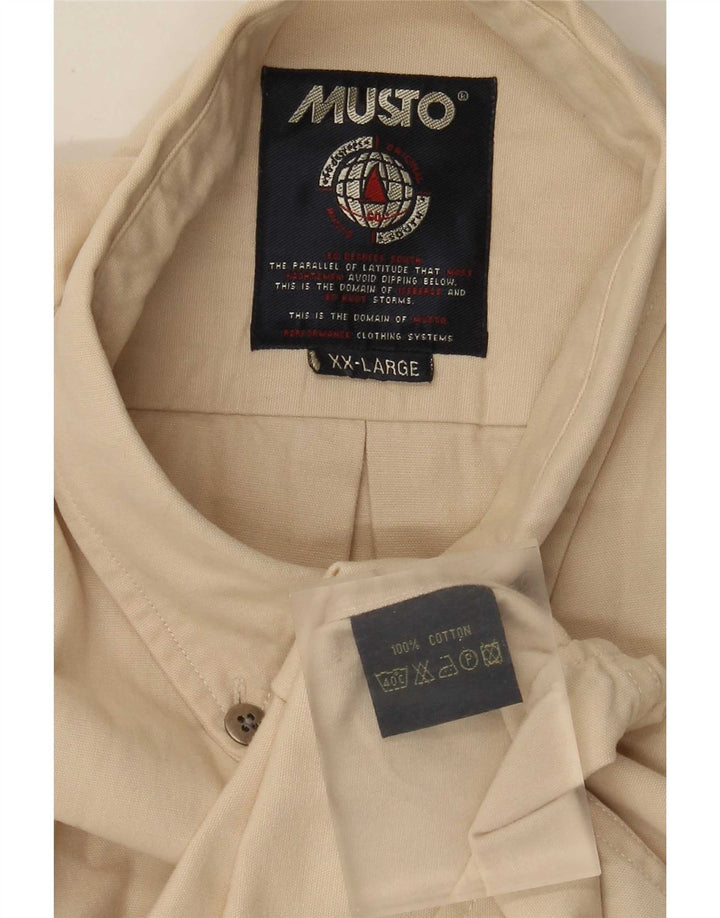 Musto Mens Shirt 2XL Beige Cotton