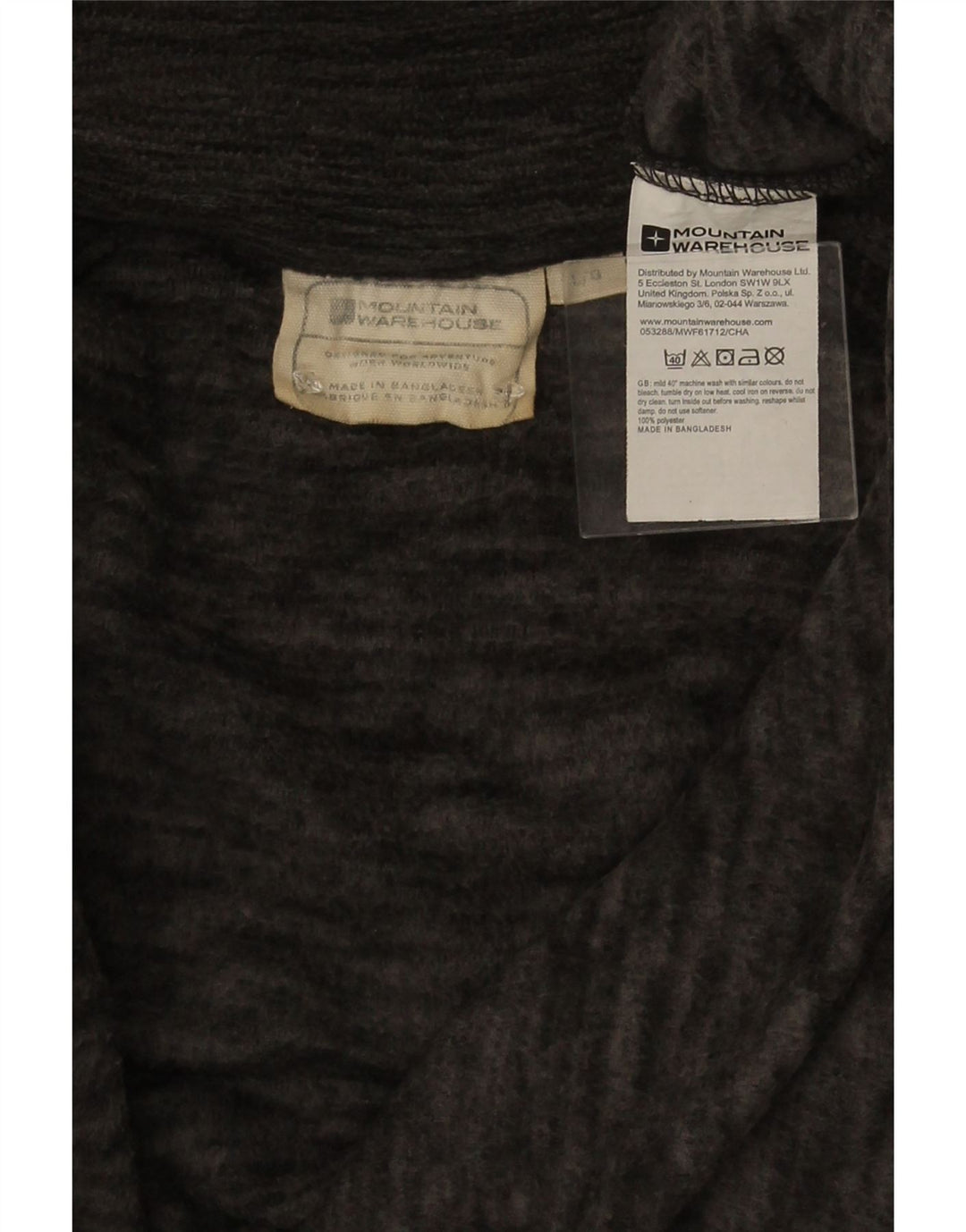 Mountain Warehouse Dame lynlås fleecejakke UK 16 Large Grey Flecked