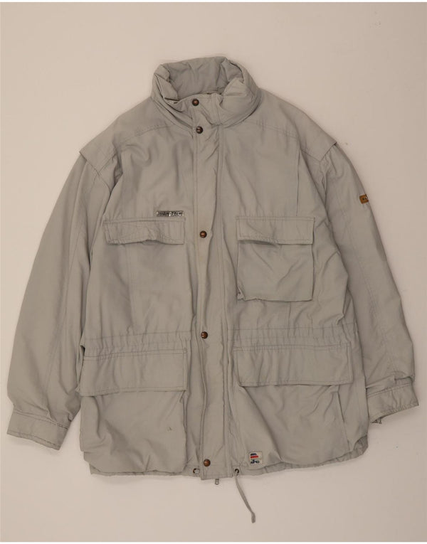 ELHO Mens Utility Jacket IT 52 XL Grey Polyester