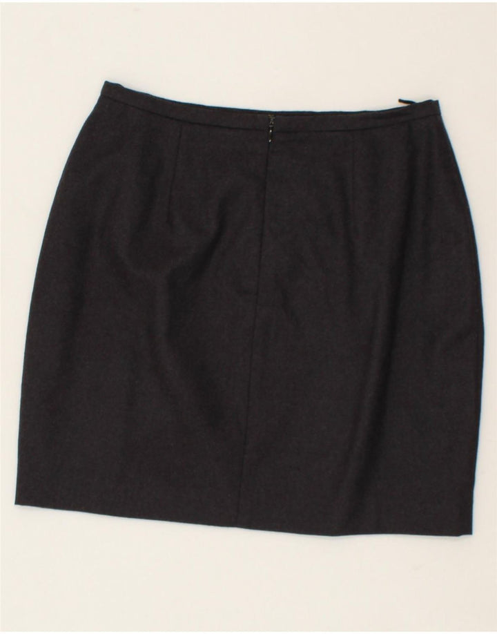 SPORTMAX Womens Pencil Skirt UK 12 Medium W26 Grey Wool Vintage Sportmax and Second-Hand Sportmax from Messina Hembry 