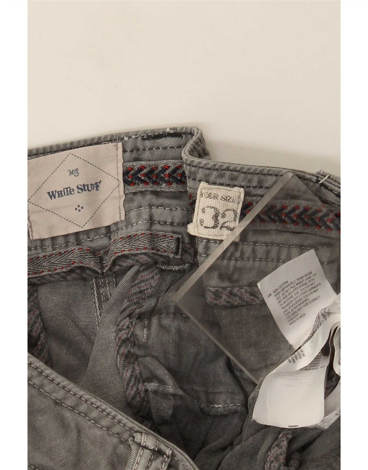 White Stuff Mens Cargo Shorts W32 közepes szürke pamut